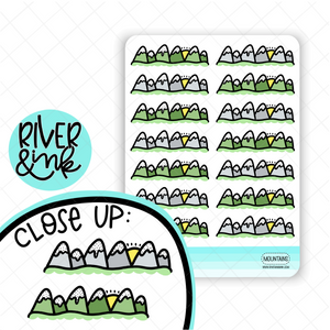 Mountain Dividers | Hand Drawn Planner Stickers