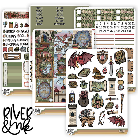 Reading Rainbow Weekly Vertical Planner Stickers Kit – River & Ink