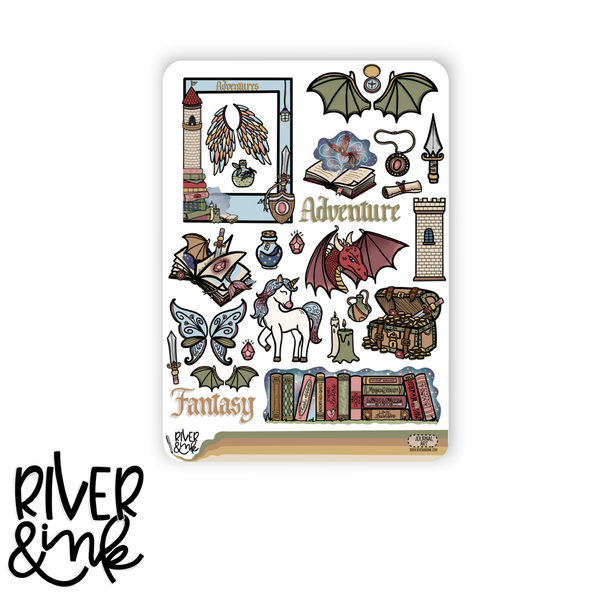 Magical Quest Fantasy Books | Journaling Stickers Kit