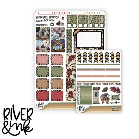 Magical Quest Fantasy Book | Hobonichi Weeks Sticker Kit Planner Stickers