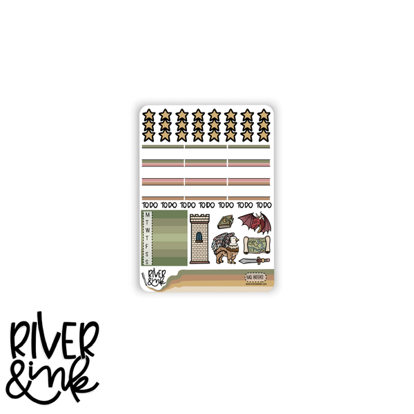 Magical Quest Fantasy Book | Hobonichi Weeks Sticker Kit Planner Stickers