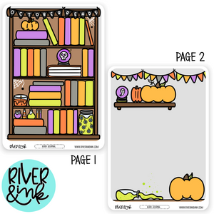 October Reading Tracker Book Journaling Full A5 Sheet | Hand Drawn Planner Stickers