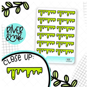 Ooze Drips Divider | Hand Drawn Planner Stickers