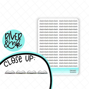 Open Book Divider | Hand Drawn Planner Stickers