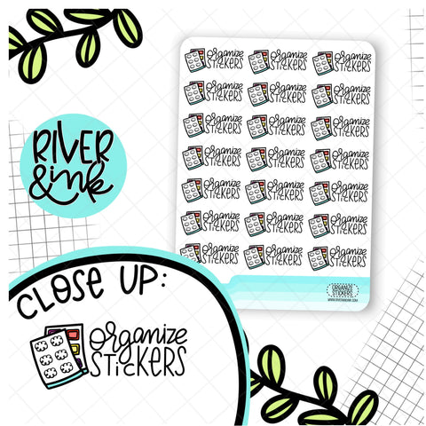 Organize Stickers | Hand Lettered Planner Stickers