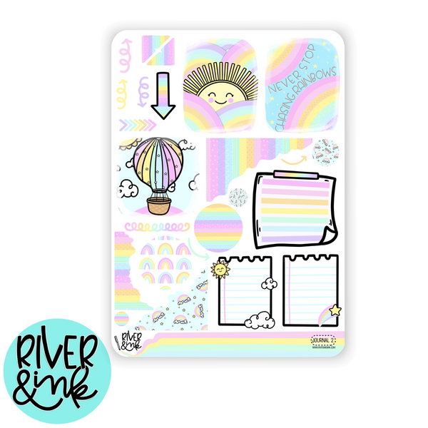 Over The Rainbow | Journaling Stickers Kit