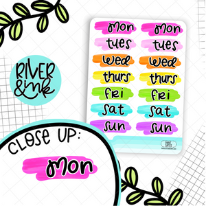 Colorful Paint Date Covers | Hand Lettered Planner Stickers