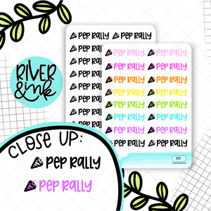 Pep Rally | Hand Lettered Planner Stickers