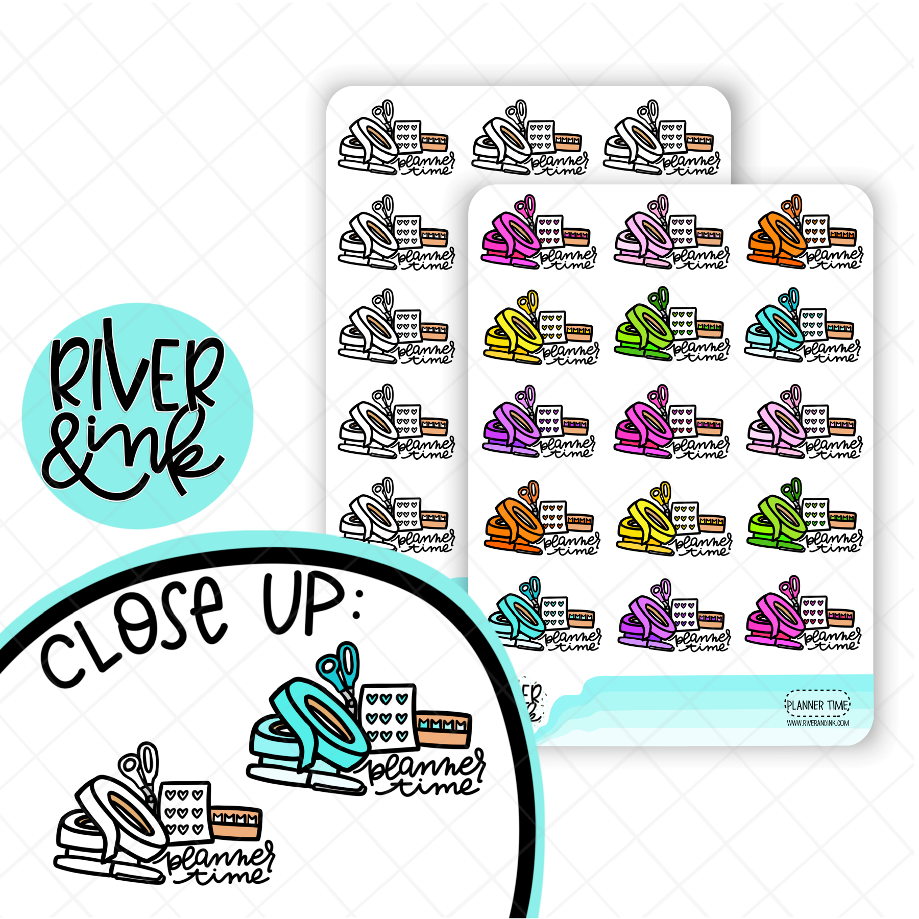 Planner Time | Hand Drawn Planner Stickers