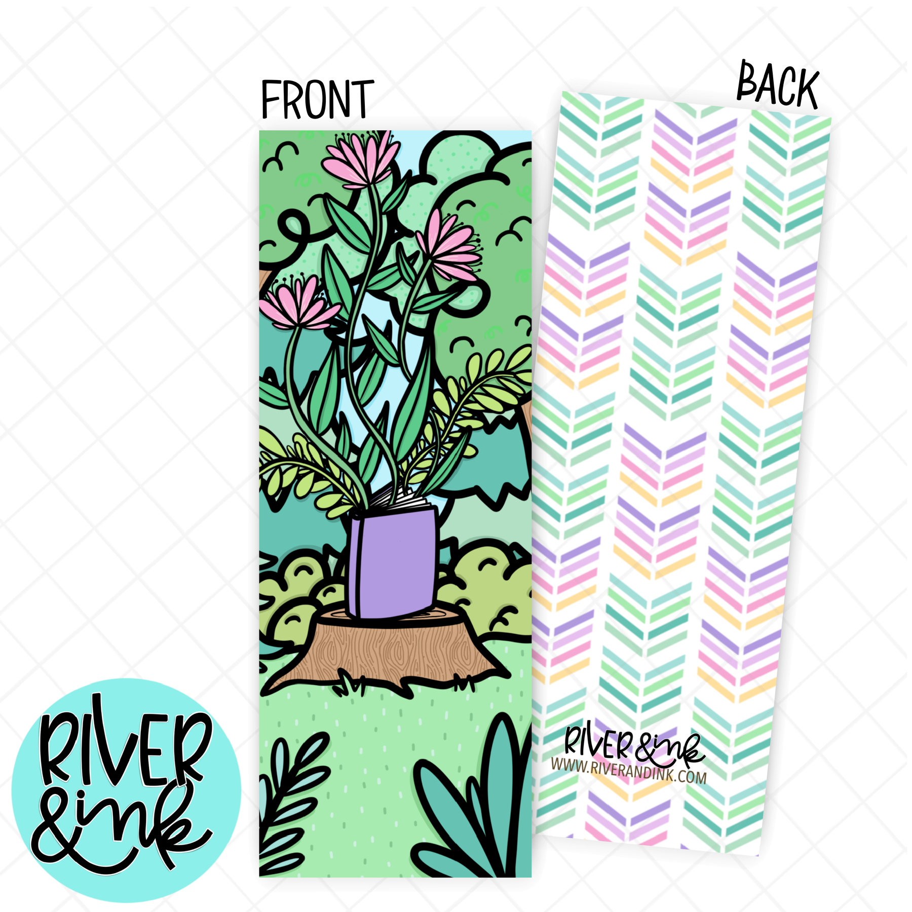 Plant Forest Book | Hand Drawn Bookmark