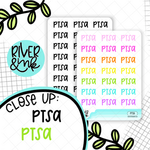 PTSA | Hand Lettered Planner Stickers