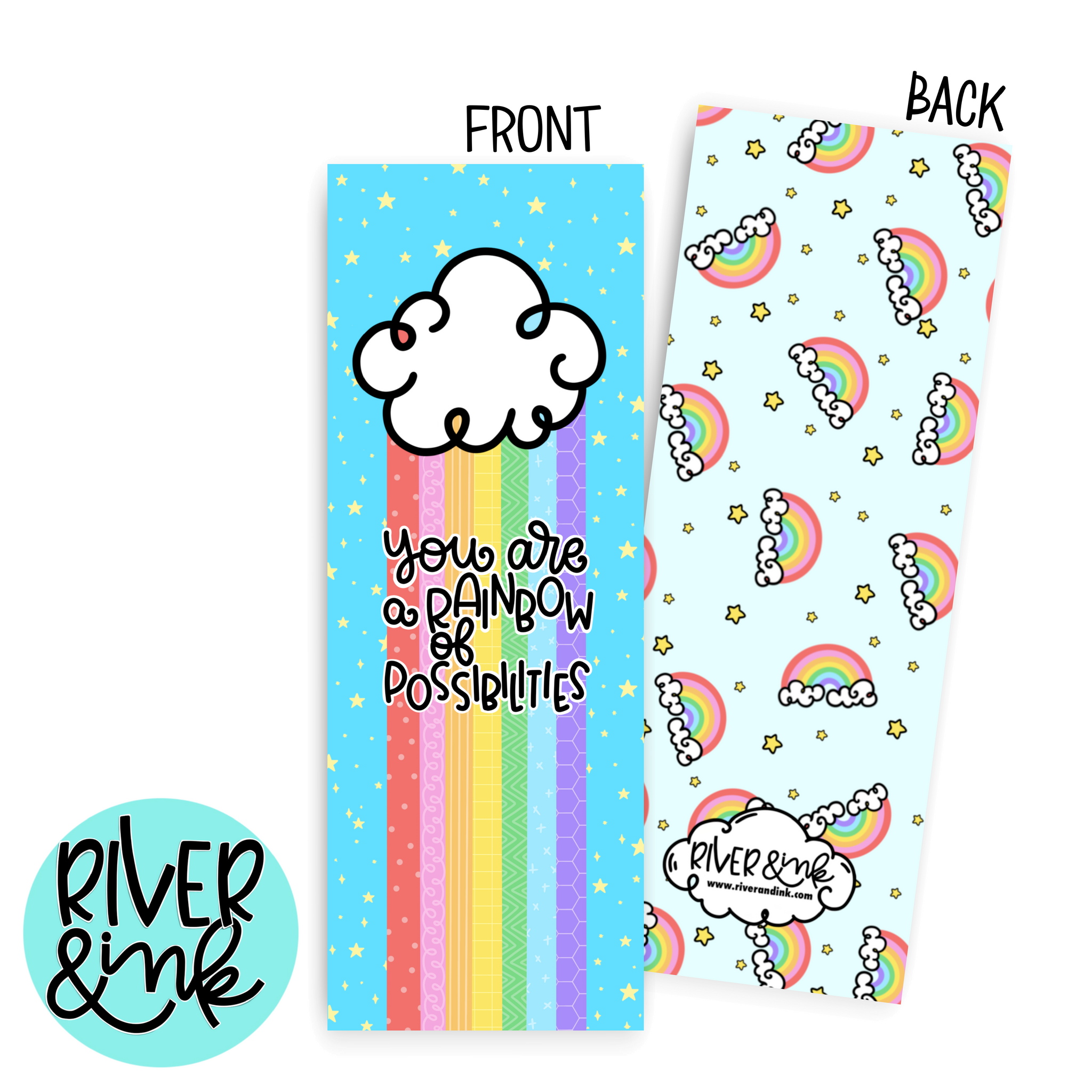 You Are a Rainbow of Possibilities | Hand Drawn Bookmark