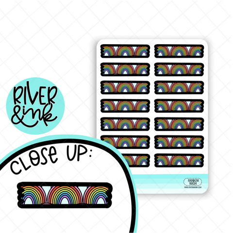 Rainbow Washi Strip | Hand Drawn Planner Stickers