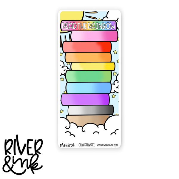 A5, B6, and Weeks 2023 Read the Rainbow Journaling Full Sheet | Hand Drawn Planner Stickers