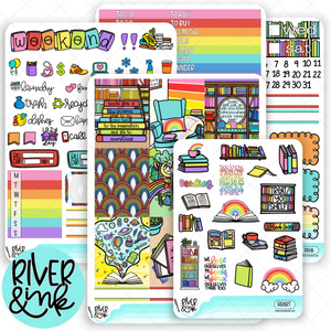 Reading Rainbow Weekly Vertical Planner Stickers Kit – River & Ink