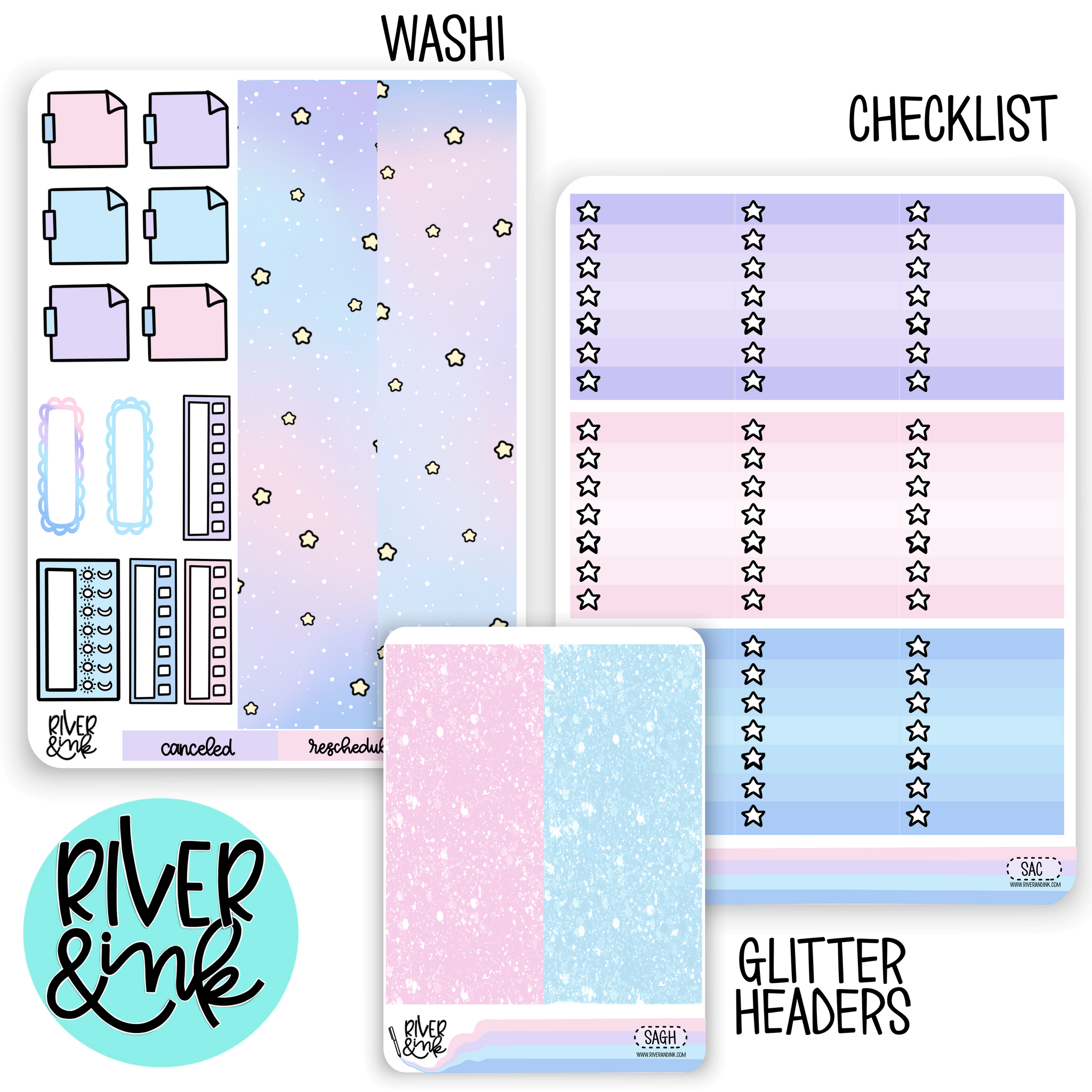 Space Age | Weekly Vertical Planner Stickers Kit Add Ons