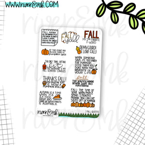 Sassy Fall Quotes Planner Stickers