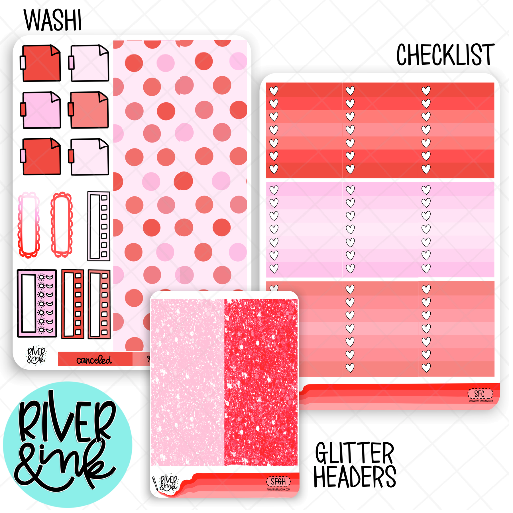Strawberry Fields | Weekly Vertical Planner Stickers Kit Add Ons