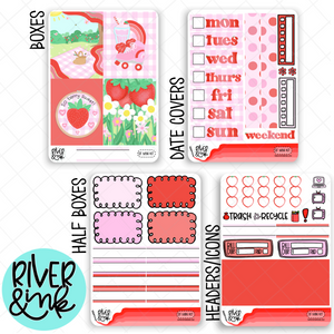 Strawberry Fields | Mini Weekly Planner Stickers Kit