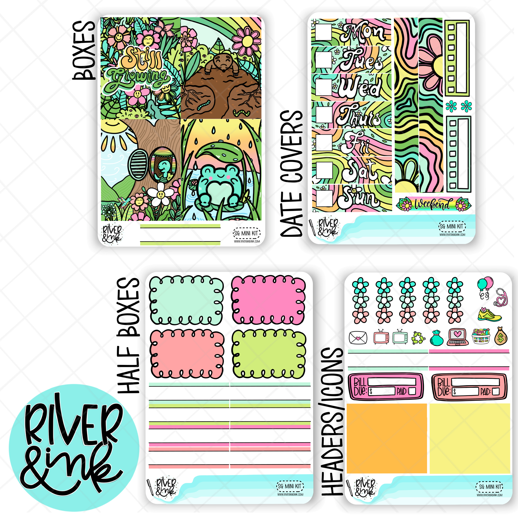 Still Growing | Mini Weekly Planner Stickers Kit