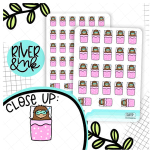 Sleeping Biggie Sass Planner Character | Hand Drawn Planner Stickers