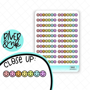 Smiley Face Divider Stickers | Hand Drawn Planner Stickers