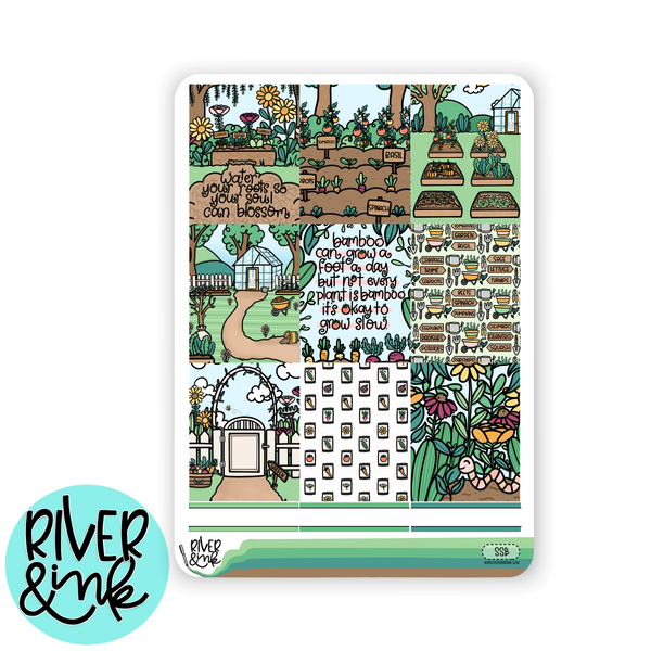 Seeds and Soil Gardening Weekly | Vertical Stickers Kit Planner Stickers