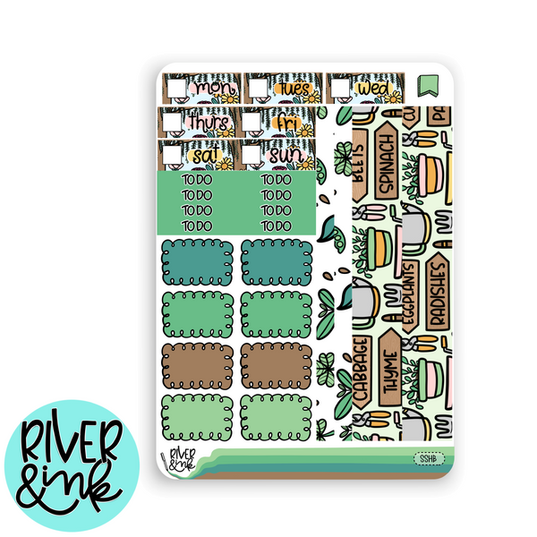 Seeds and Soil Gardening | Hobonichi Cousin l Planner Stickers Kit