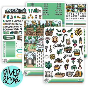 Seeds and Soil Gardening Weekly | Vertical Stickers Kit Planner Stickers