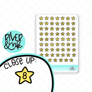 Star Date Numbers | Hand Drawn Planner Stickers