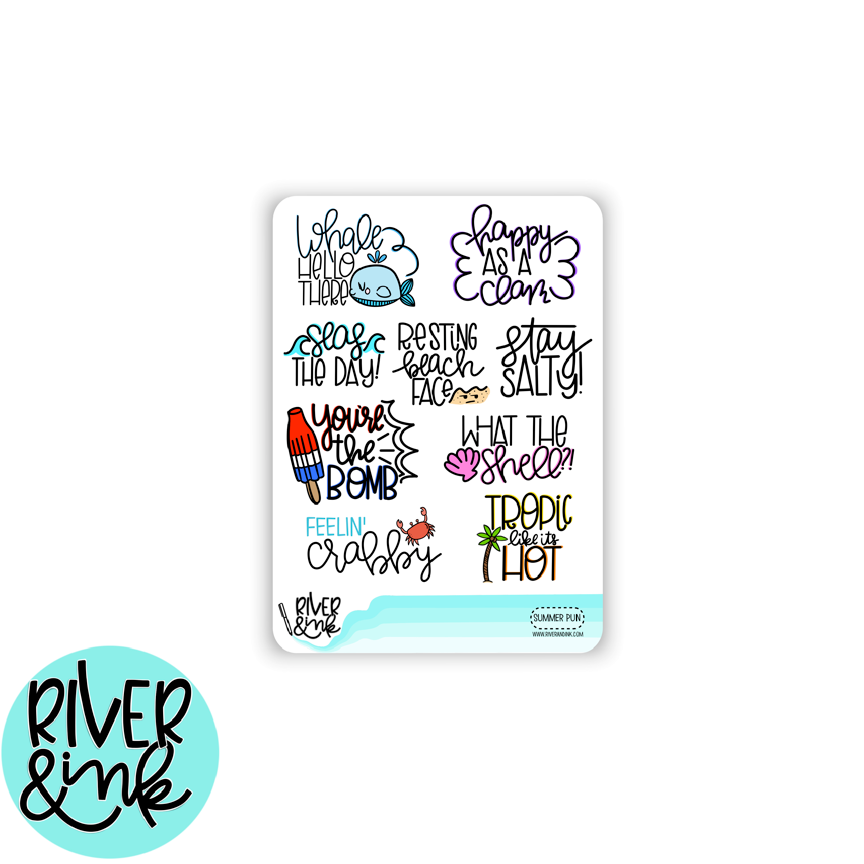 Summer Quotes | Hand Lettered Planner Stickers