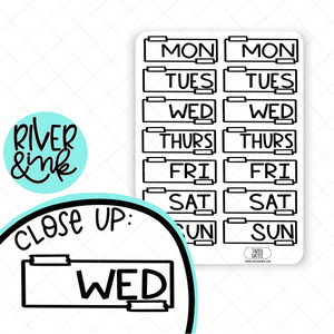 Taped Date Cover | Hand Lettered Planner Stickers