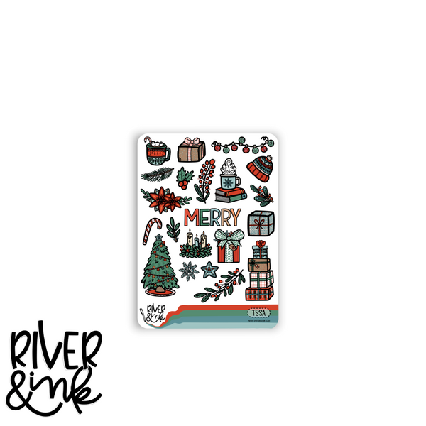 Tis The Season | Vertical Stickers Kit Planner Stickers