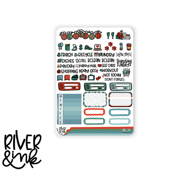 Tis The Season | Vertical Stickers Kit Planner Stickers